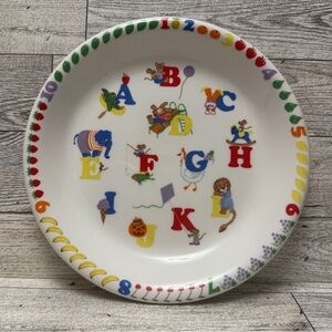 Lenox Fine China Teachers Pet Plate 7 3/8" Alphabet Animals Numbers Fruit Adorbs